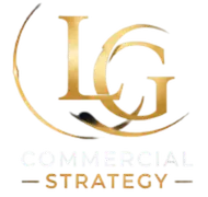 Logo LG Commercial Strategy fond blanc Laurent Gorin Developpement commercial